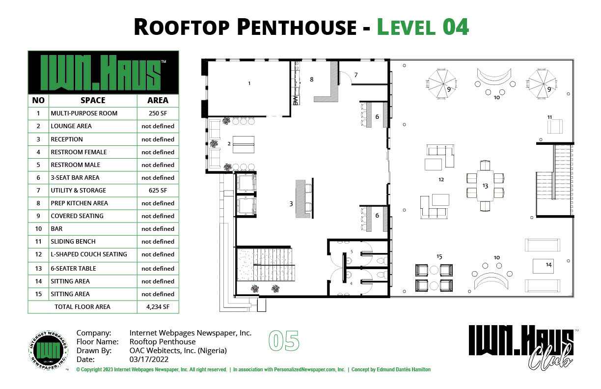 Rooftop Penthouse Level 04 (05) - IWN.Haus Floor Plans - Go.IWN.Haus